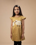 Handcrafted Cotton Girls Ethnic Tunic Top Cute Sheep Print Soft Breathable Casual Summer Kids Short Sleeve Comfort Wear