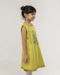 Handcrafted Cotton Girls Ethnic Tunic Frock Cute House Print Soft Breathable Sleeveless Casual Summer Kids Comfort Wear
