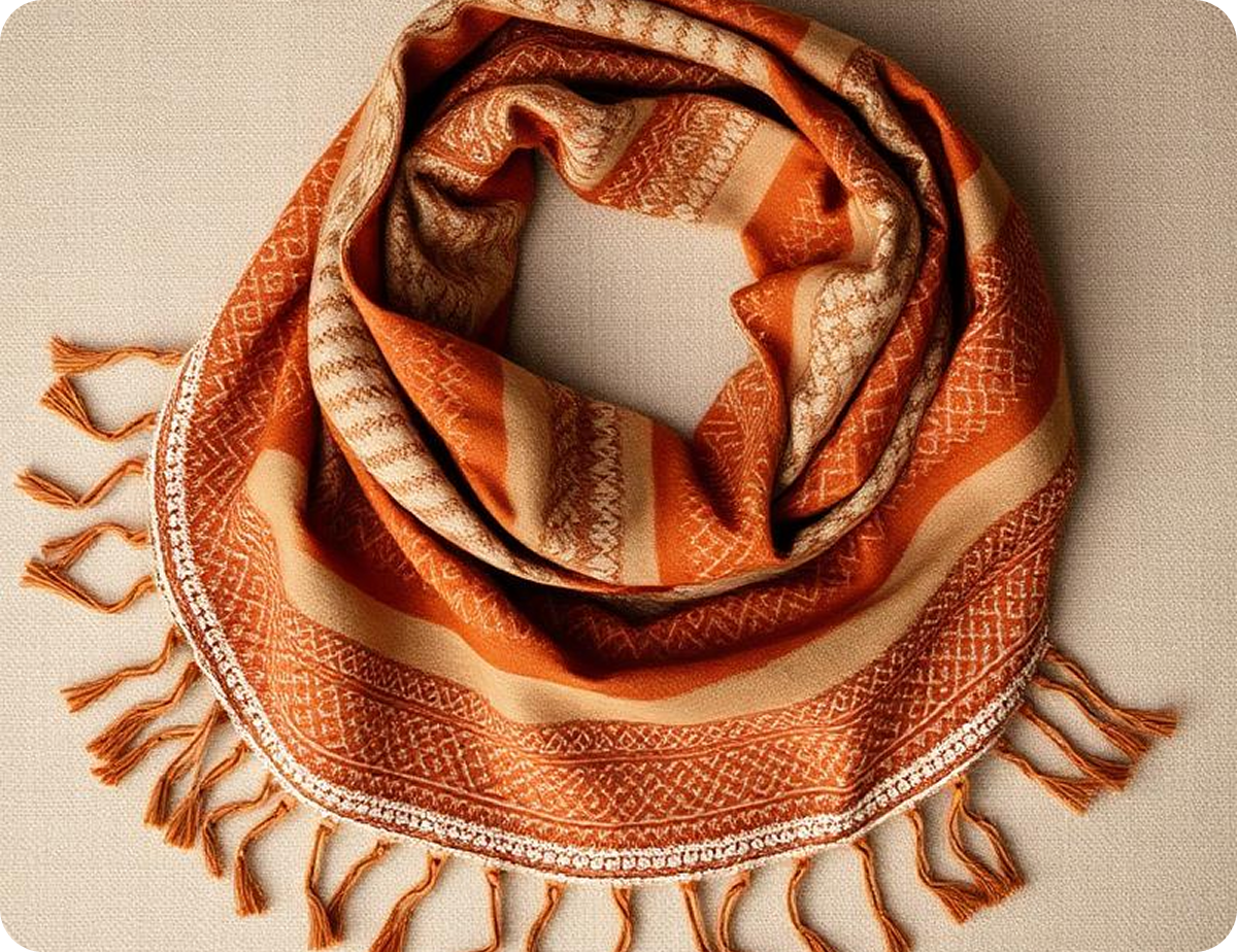 Handwoven Terracotta Scarf